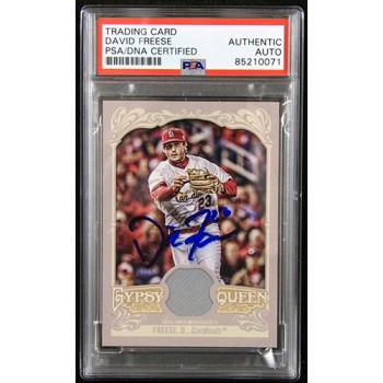 David Freese Signed 2012 Topps Gypsy Queen Relic Card #GQR-DF PSA Authenticated