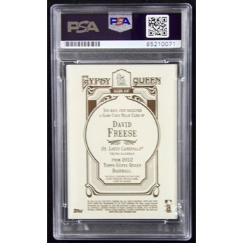 David Freese Signed 2012 Topps Gypsy Queen Relic Card #GQR-DF PSA Authenticated