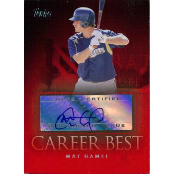 Mat Gamel Milwaukee Brewers Signed 2009 Topps Career Best Card #CBA-MG