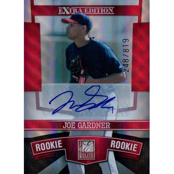 Joe Gardner Signed 2010 Donruss Elite Extra Edition Baseball Card /819 #171