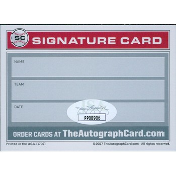 Cory Gearrin Signed Custom Signature 2.5x3.5 Card JSA Authenticated