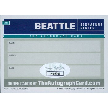 Cory Gearrin Signed Seattle Mariners 2.5x3.5 Card JSA Authenticated