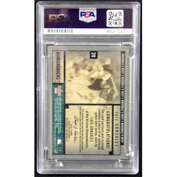 Luis Gonzalez 2002 Fleer Showcase Baseball's Best Memorabilia Card PSA Authentic