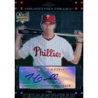 Tim Gradoville Philadelphia Phillies Signed 2007 Topps Chrome Card #361