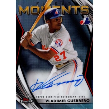 Vladimir Guerrero Montreal Expos Signed 2021 Topps Finest Moments Card #FMA-VG