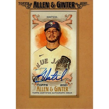 Tom Hatch Blue Jays Signed 2021 Allen & Ginter Star Autograph Mini Card #FMA-THA