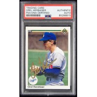 Orel Hershiser LA Dodgers Signed 1990 Upper Deck Card #256 PSA Authenticated