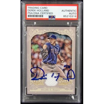 Derek Holland Signed 2012 Topps Gypsy Queen Relic Card #GQR-DHO PSA Authentic