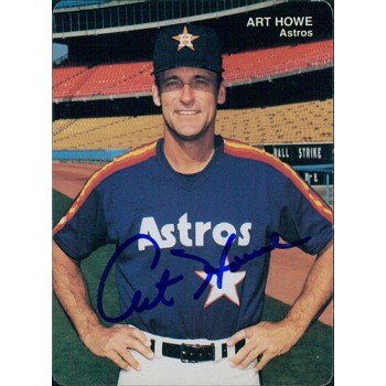 Art Howe Houston Astros Signed 1990 Mother's Cookies Card JSA Authenticated