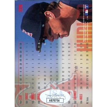 Rex Hudler California Angels Signed 1995 Fleer Card #226 JSA Authenticated