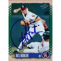 Rex Hudler California Angels Signed 1995 Score Card #66 JSA Authenticated