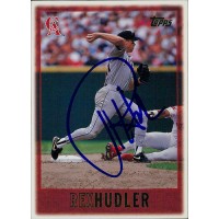 Rex Hudler California Angels Signed 1997 Topps Card #254 JSA Authenticated