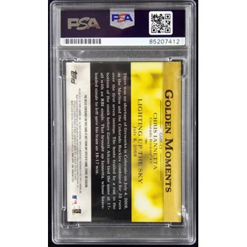 Chris Iannetta Signed 2012 Topps Golden Moments Relics Card #GMR-CI PSA Authen