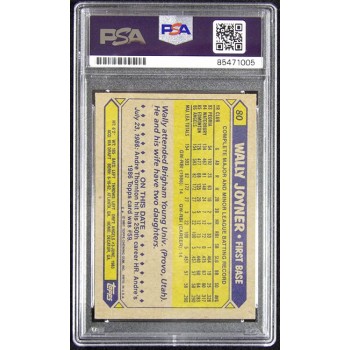 Wally Joyner California Angels Signed 1987 Topps Card #80 PSA Authenticated