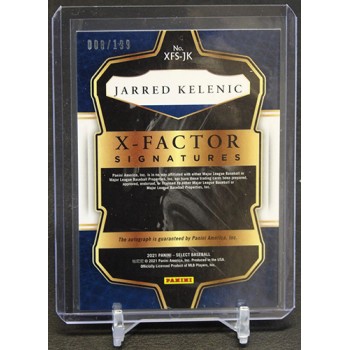 Jarred Kelenic Mariners 2021 Panini Select X-Factor Signatures Card #XFS-JK /199
