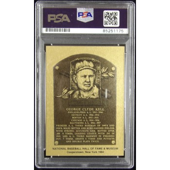 George Kell Signed Hall Of Fame Metallic Card PSA Authenticated