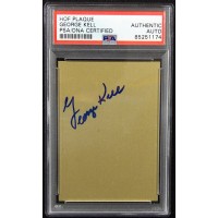 George Kell Signed Hall Of Fame Metallic Card PSA Authenticated