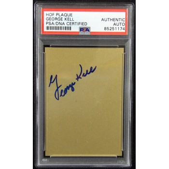 George Kell Signed Hall Of Fame Metallic Card PSA Authenticated