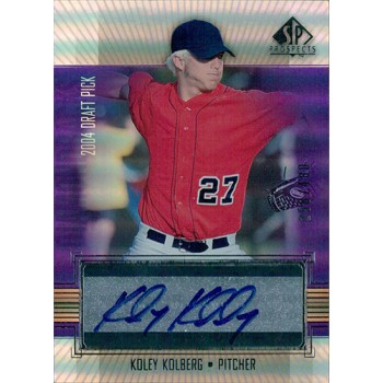 Kolberg Koley Arizona Diamondbacks Signed 2004 Upper Deck SP Prospects Card #KK