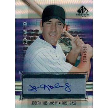 Joseph Koshansky Colorado Rockies Signed 2004 Upper Deck SP Prospects Card #428