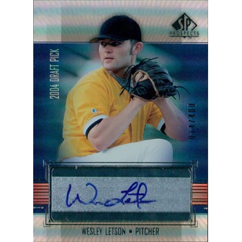 Wesley Letson Atlanta Braves Signed 2004 Upper Deck SP Prospects Card #LE