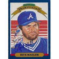 Rick Mahler Atlanta Braves Signed 1985 Donruss DK Jumbo Card #21 JSA Authentic