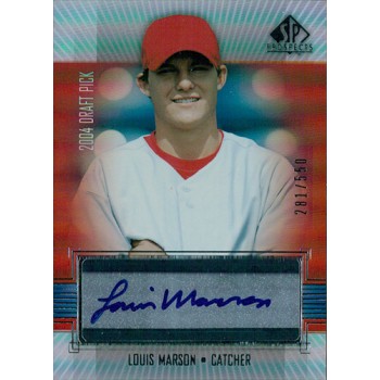 Louis Marson Philadelphia Phillies Signed 2004 Upper Deck SP Prospects Card #392