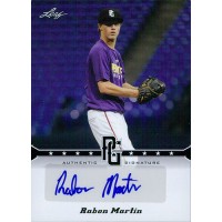 Rabon Martin Signed 2013 Leaf Perfect Game Baseball Card #A-RM1
