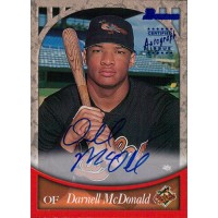 Darnell McDonald Baltimore Orioles Signed 1999 Bowman Blue Card #BA6