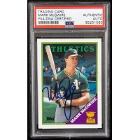 Mark McGwire Oakland Athletics Signed 1988 Topps Card #580 PSA Authenticated