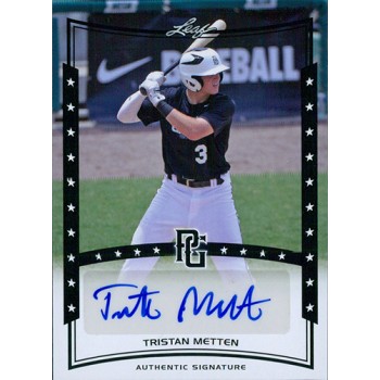 Tristan Metten Signed 2014 Leaf Perfect Game Baseball Card #A-TM2