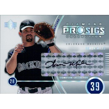 Aaron Miles Colorado Rockies Signed 2004 Upper Deck Diamond Pro Sigs Card #151