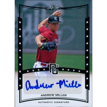 Andrew Miller Signed 2014 Leaf Perfect Game Baseball Card #A-AM3