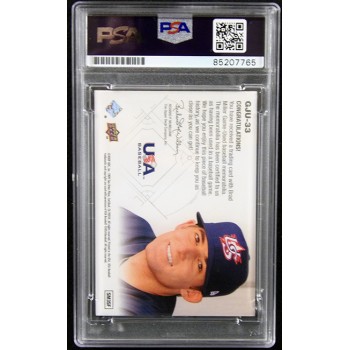 Brad Miller Signed 2009 Upper Deck USA Baseball Relic Card #GJU-33 PSA Authentic