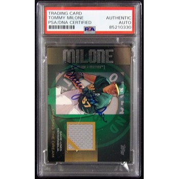 Tommy Milone Signed 2013 Topps Chasing The Dream Relic Card #CDR-TM PSA Authen