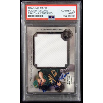 Tommy Milone Signed 2013 Topps Museum Collection Relic Card #MMJPR-TM PSA Authen