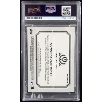 Tommy Milone Signed 2013 Topps Museum Collection Relic Card #MMJPR-TM PSA Authen