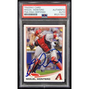 Miguel Montero AZ Diamondbacks Signed 2013 Topps Card #274 PSA Authenticated