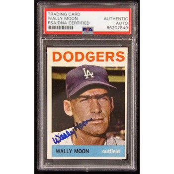 Wally Moon Los Angeles Dodgers Signed 1964 Topps Card #353 PSA Authenticated