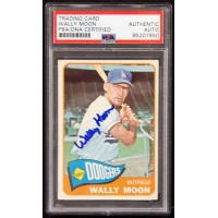 Wally Moon Los Angeles Dodgers Signed 1965 Topps Card #247 PSA Authenticated