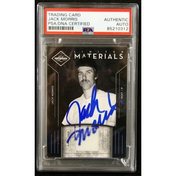 Jack Morris Signed 2011 Panini Limited Materials Relic Card #13 PSA Authentic