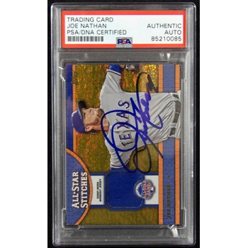 Joe Nathan Signed 2013 Topps All-Star Stitches Relic Gold Card #ASR-JN PSA Auth