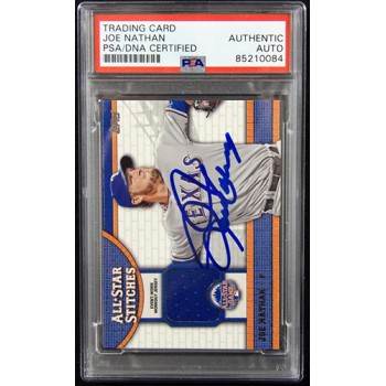 Joe Nathan Signed 2013 Topps All-Star Stitches Relic Card #ASR-JN PSA Authentic