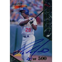 Marc Newfield Signed 1995 Signature Rookies Baseball Card #26 /500