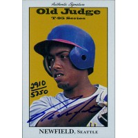 Marc Newfield Signed 1995 Signature Rookies Baseball Card #26 /5750