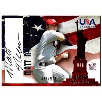 Matt Newman Signed 2007 USA Baseball Junior Signature Black Ink /595 #A-24