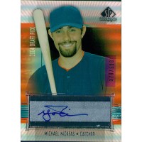 Michael Mike Nickeas Texas Rangers Signed 2004 Upper Deck SP Prospects Card #407