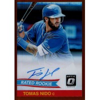 Tomas Nido Signed 2018 Panini Donruss Optic Bronze Rated Rookie Card #84S-TN