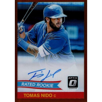 Tomas Nido Signed 2018 Panini Donruss Optic Bronze Rated Rookie Card #84S-TN