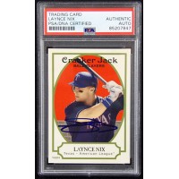 Laynce Nix Rangers Signed 2005 Topps Cracker Jack Card #68 PSA Authenticated